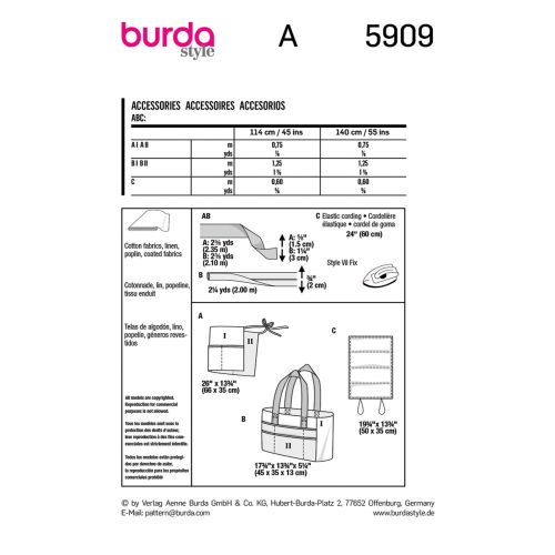 BURDA - 5909 - ACCESSOIRES DE JARDINAGE